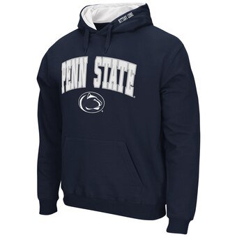 Men's Colosseum White Penn State Nittany Lions Arch & Logo Tackle Twill Pullover Hoodie