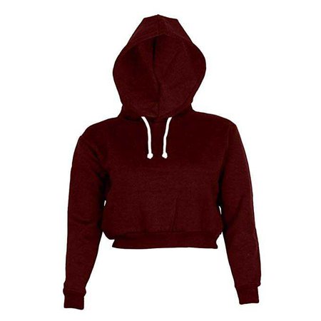 Amazon.com: ELINKMALL Women Plain Pullover Long Sleeve Crop Top Hoodie Sweatshirts: Clothing