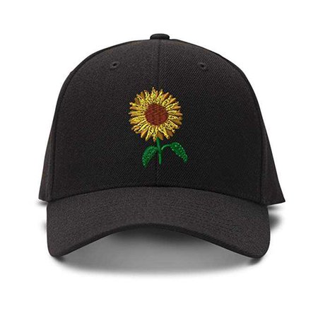 black sunflower hat