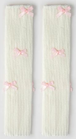 pink bow legwarmers