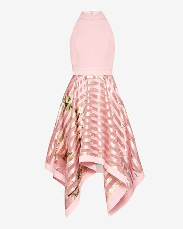 Harmony burnout stripe dress - Pale Pink | Dresses | Ted Baker ROW