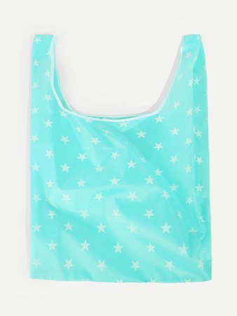 Star Print PVC Tote Bag