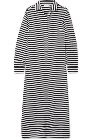 Max Mara | Striped silk-chiffon midi dress | NET-A-PORTER.COM