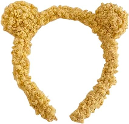 scicent Makeup Headband Bear Ear Hair Bands Wide Coral Fleece Elastic Fluffy Head Wrap for Washing Face Women Hair Accessories for Shower Skincare Sports 07 : Amazon.co.uk: Fashion