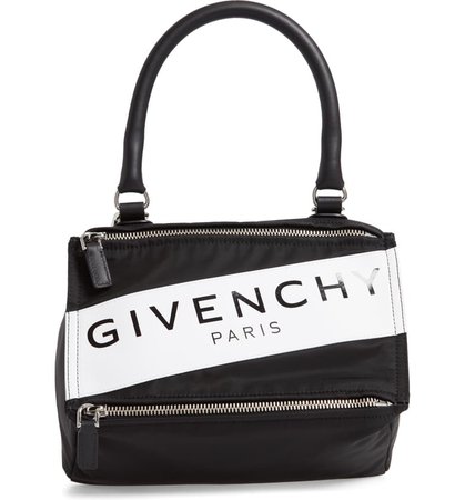 Givenchy Small Pandora Logo Shoulder Bag Black