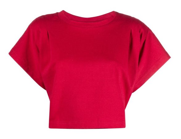 Isabel Marant cropped-sleeve T-Shirt red