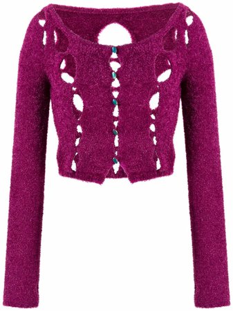 RUI purple cut out-detail knitted top for women | RUIFW21KN01G at Farfetch.com