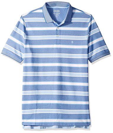 Amazon.com: IZOD Men's Big and Tall Advantage Performance Short Sleeve Stripe Polo, True Blue S2019, Large: Clothing