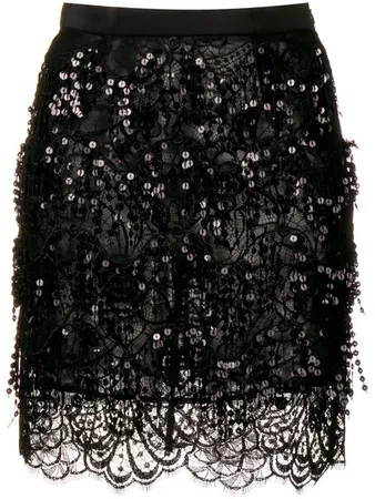 Alessandra Rich sequin high-waisted skirt £987 - Shop SS19 Online - Fast Delivery, Free Returns