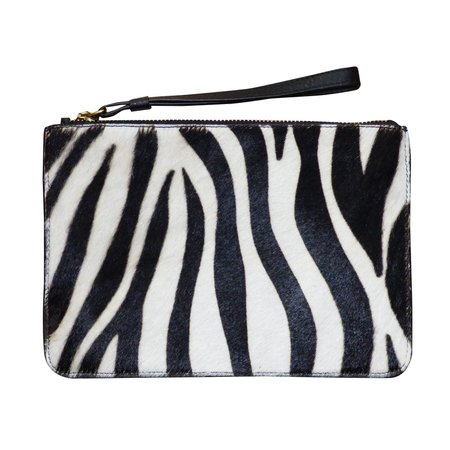 zebra print wallet bag