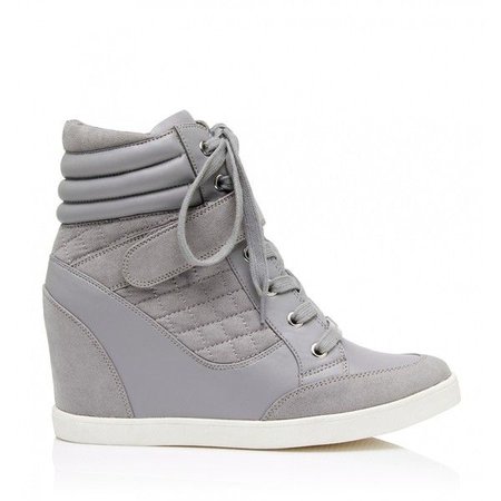 Grey Sneaker Wedges