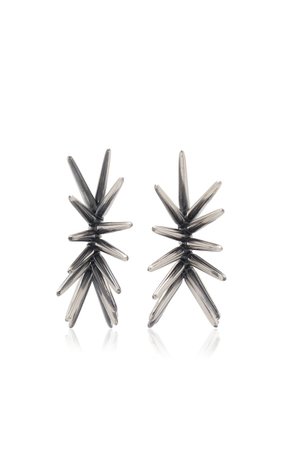 Spiked Sterling Silver Earrings By Bottega Veneta | Moda Operandi