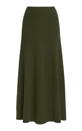 Ribbed-Knit Wool Midi Skirt By Chloé | Moda Operandi