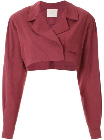 Shop red Framed cropped jacket with Express Delivery - Farfetch