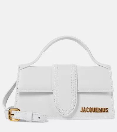 Le Bambino Leather Shoulder Bag in White - Jacquemus | Mytheresa