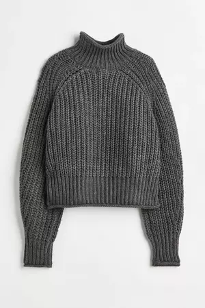 Knit Sweater - Dark gray - Ladies | H&M US