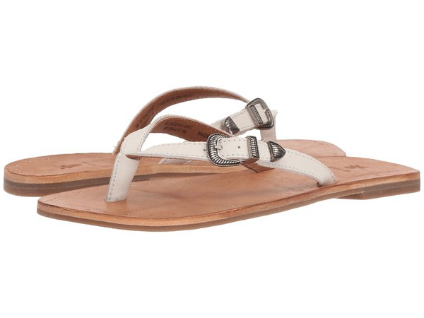 Frye - Ally Western Flip-Flop (White) Women's Sandals