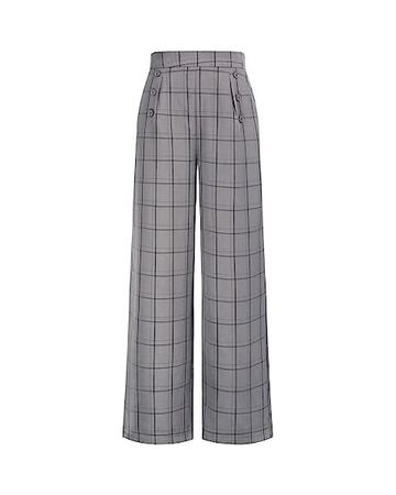 GRACE KARIN Women Casual Plaid Pants with Pockets Elastic Waist Pants at Amazon Women’s Clothing store