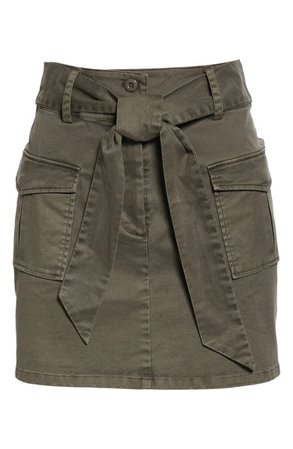 Rails Nola Tie Waist Denim Skirt (Military) | Nordstrom