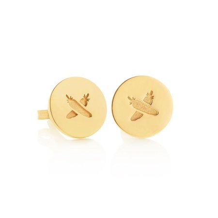 Gold Stud Earrings | Discologo Studs 9CT | Boh Runga Jewellery | Boh Runga
