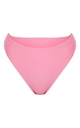 Pink High Waisted Cheeky Bum Bikini Bottom | PrettyLittleThing
