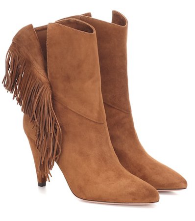 Wild Fringe 85 suede ankle boots