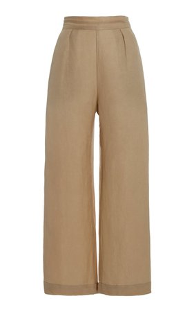 The Keaton Linen-Blend Wide-Leg Pants By Anemos | Moda Operandi