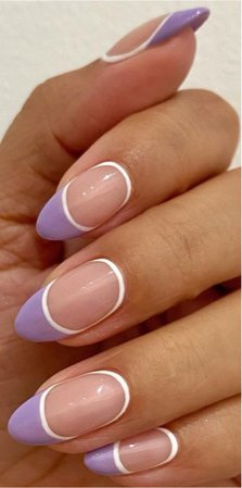 Purple Tip nails