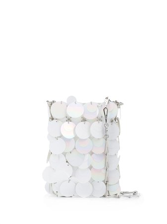 Shop Paco Rabanne paillette-embellished shoulder bag with Express Delivery - FARFETCH