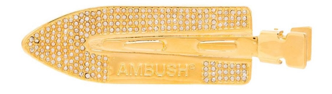 Ambush Blade Crystal-Embellished Gold-Tone Hair Clip
