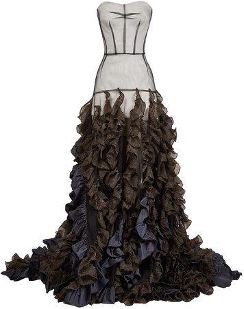 Maticevski Languish Ruffled Gown