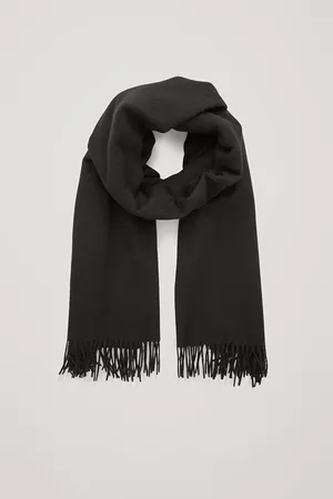 WOOL-CASHMERE SCARF - Black - Cashmere - COS