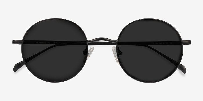 Sun Synapse - Sleek Black Shades With Round Frames | EyeBuyDirect