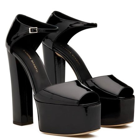 giuseppe zanotti black platform heels pumps