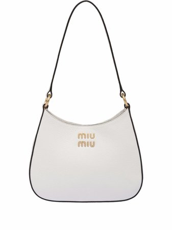 Miu Miu Small Logo Plaque Shoulder Bag - Farfetch