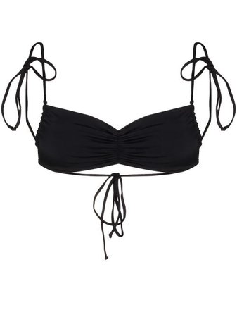 Shop black Frankies Bikinis tie-fastening bikini top with Express Delivery - Farfetch