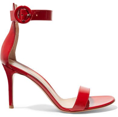 Portofino 85 Patent-leather Sandals - Red