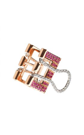 18k Rose Gold Clip Earring By Nadine Ghosn | Moda Operandi