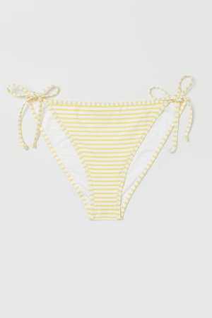 Top de bikini acolchado - Amarillo claro/Rayas blancas - MUJER | H&M ES