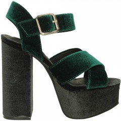 Sandalo Jeffrey Campbell velvet green - Aversa Shoes Srl