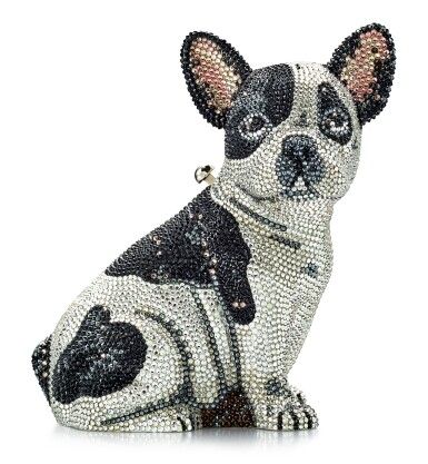 MULTICOLOURED CRYSTAL CLUTCH EVENING BAG, 'FRENCH BULLDOG FRED', JUDITH LEIBER | 彩色水晶晚裝手袋, 'French Bulldog Fred', Judith Leiber | Jewels Online | Jewellery | Sotheby's