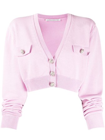 Alessandra Rich Cropped Fine Knit Cardigan Ss20 | Farfetch.com