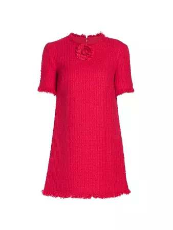 Shop Oscar de la Renta Bouclé Tweed Shift Dress | Saks Fifth Avenue