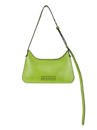 Shop Acne Studios Mini Platt Crackle Leather Shoulder Bag | Saks Fifth Avenue