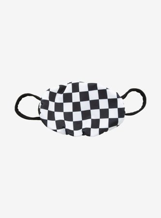 Black & White Checkered Fashion Face Mask