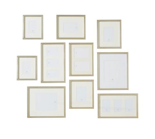 Gallery in a Box Frames, Champagne - Set of 10 | Pottery Barn