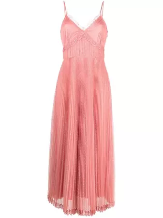 TWINSET Pleated Lace Dress - Farfetch