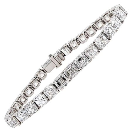 GIA Certified 30.52 Carat Diamond Platinum Bracelet For Sale at 1stDibs
