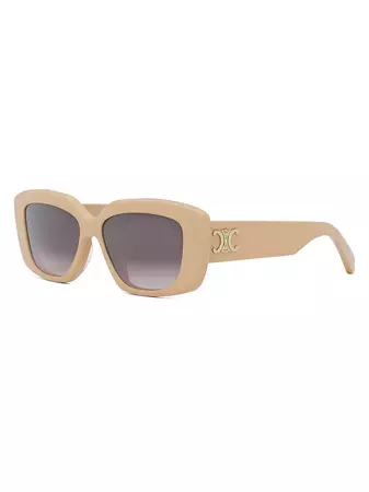 Shop CELINE Triomphe 55MM Geometric Sunglasses | Saks Fifth Avenue