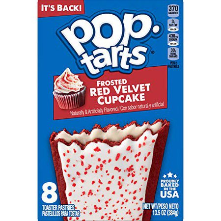 Breakfast Toaster Pastries, Frosted Red Velvet Cupcake, Bakery Inspired Snack Food, 13.5Oz Box (8 Count) - Walmart.com